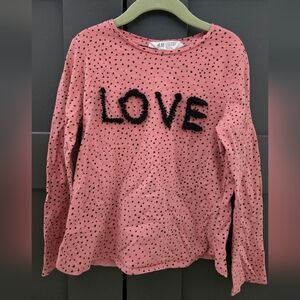 H&M Dusty Pink Polka Dot Top